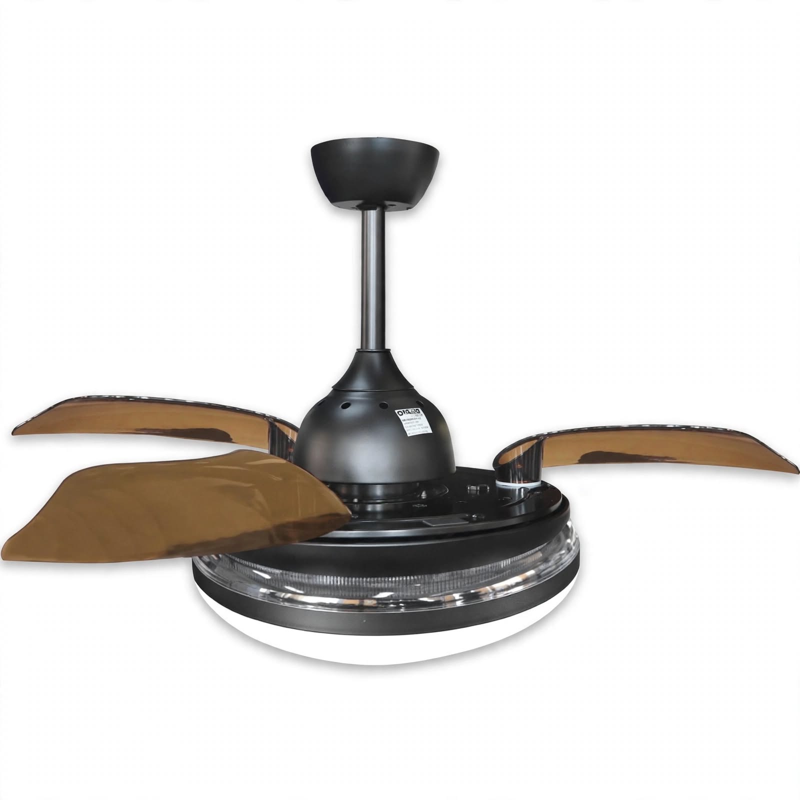 Lámpara ventilador de techo Opalux OP-FD8002-NG
